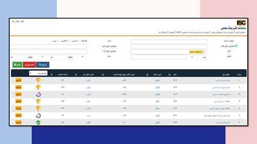  نشریات دانشگاه در پایگاه ISC